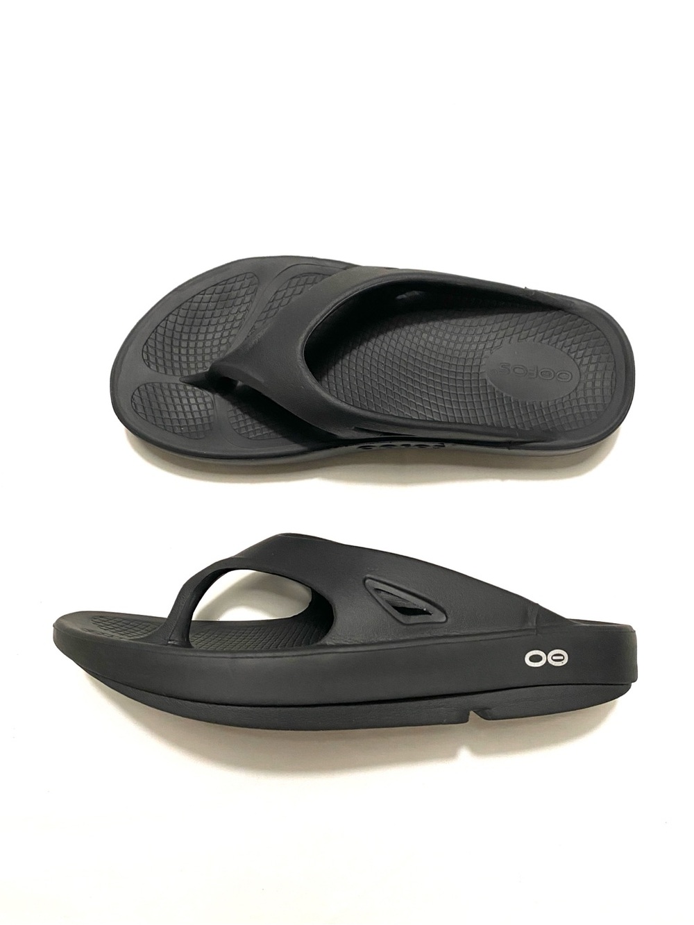 OOFOS OOriginal Black Recovery Sandals Flip Flops Unisex W7 M5